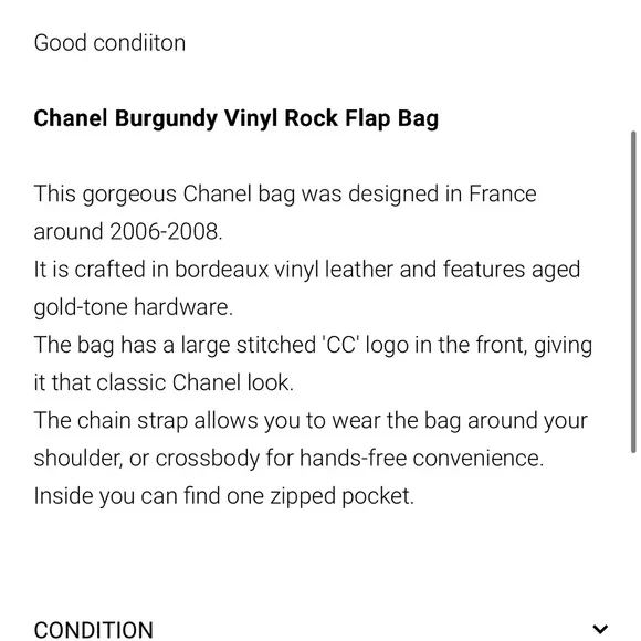 CHANEL Burgundy Leather Bag with Gold Chain - Picture 14 of 14